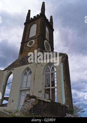 dh St George GRENADA CARIBBEAN Str. Andrews Kirche Ruinen von Hurrikan-Schäden-Presbyterian zerstört Stockfoto