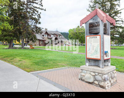 Parks Kanada Jasper Park-Info-Center oder Center Jasper Alberta Kanada Stockfoto