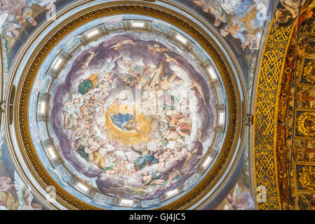 Innenseite der Wallfahrtskirche Santa Maria della Steccata von Parma. Emilia-Romagna. Italien. Stockfoto