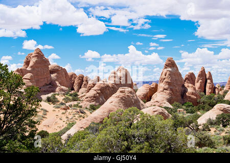 Felsformationen im Arches National Park; Utah, USA Stockfoto