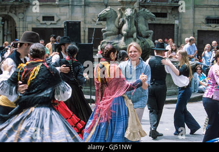 Im Sommer und vor allem in Heiligen Jahren (in der an einem Sonntag wie in St James Tag, 25. Juli, fällt Stockfoto