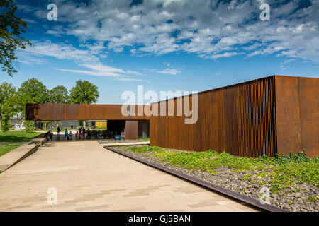 Pierre Soulages Museum. Französische Künstler Maler. Architekt von RCR. Rodez. Aveyron. Frankreich Stockfoto