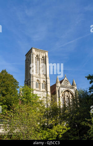 Turm der St.-Stephans anglikanische Kirche, Bournemouth, England, Vereinigtes Königreich. Stockfoto