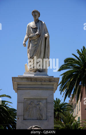 Napoleon Bonaparte - Statue, Ajaccio, Korskia, Frankreich. Stockfoto