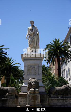 Napoleon Bonaparte - Statue, Ajaccio, Korskia, Frankreich. Stockfoto