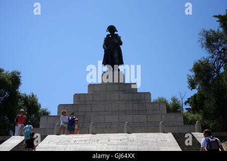 Napoleon Bonaparte - Statue, Place d ' Austerlitz, Ajaccio, Korskia, Frankreich. Stockfoto