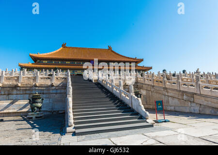 Halle der höchsten Harmonie, die Verbotene Stadt in Peking, China Stockfoto