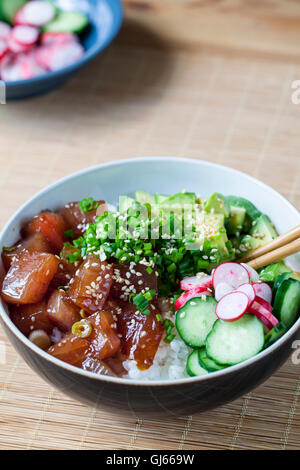 Hawaiian Thunfisch poke Stockfoto