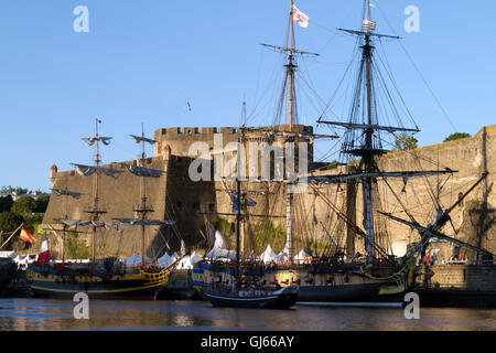 die Bucht von Brest, maritime Festival Brest 2016 (Finistère, Bretagne, Frankreich). Stockfoto