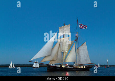 die Bucht von Brest, maritime Festival Brest 2016 (Finistère, Bretagne, Frankreich). Stockfoto
