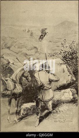 „Sport and Adventures Among the North-American Indians“ (1890) erzählt die Erfahrungen des Autors bei der Jagd, dem Fallen und der Begegnung mit indianischen Stämmen im späten 19. Jahrhundert, wobei der kulturelle Austausch und Aktivitäten im Freien hervorgehoben werden. Stockfoto