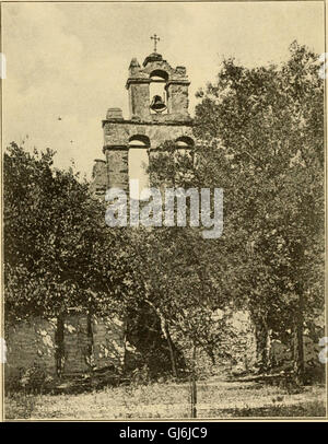 Ein Reiseführer aus dem Jahr 1904, der einen historischen Überblick über den Alamo bietet und sich auf seine Bedeutung in der Geschichte von Texas konzentriert. Es behandelt die Ereignisse der berühmten Schlacht von 1836, ihre Rolle in der Texas Revolution und ihren Status als kulturelles Wahrzeichen. Stockfoto