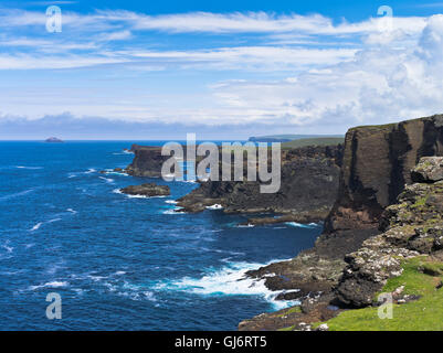 dh Coast ESHANESS SHETLAND Eshaness Seacliffs Shetland Coast Cliff shetlands Insel dramatische britische Klippen Inseln Stockfoto