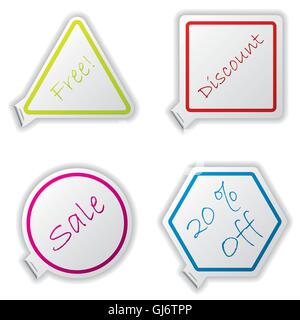 Cooler Satz Aufkleber Stock Vektor