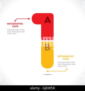 kreative Nummer 1 Info-Grafik-design-Konzept-Vektor Stock Vektor