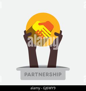 Partnerschaft-Symbol Design Konzept Vectorpartnership Icon Design Konzept Vektor Stock Vektor