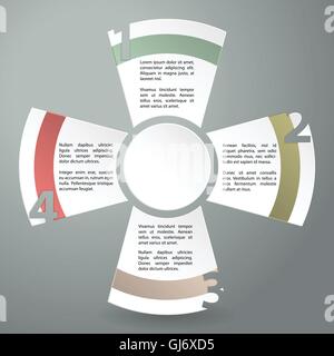 Infografik-Hintergrund mit coolen Aufklebern Stock Vektor