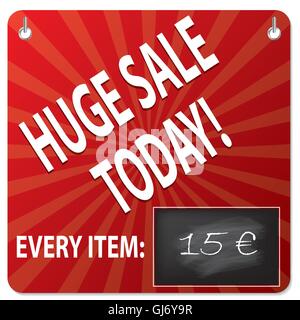 Verkauf Board mit abwischbar Blackboard für Preis Stock Vektor