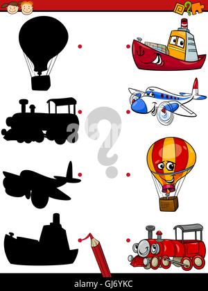 Bildung Schatten Spiel cartoon Stock Vektor