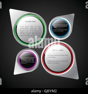 Verschiedenen abstrakten Bubbles mit text Stock Vektor