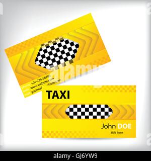 Abstrakte Taxi-Visitenkarten-design Stock Vektor