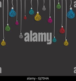 kreative Skizze bunte Birne Hintergrund Vektor Stock Vektor