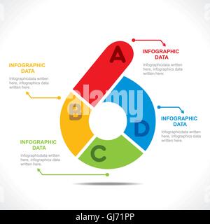 kreative Nummer 6 Info-Grafik-design-Konzept-Vektor Stock Vektor