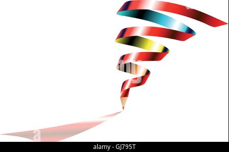 roter Buntstift Farbe ClipArt 3D Stock Vektor