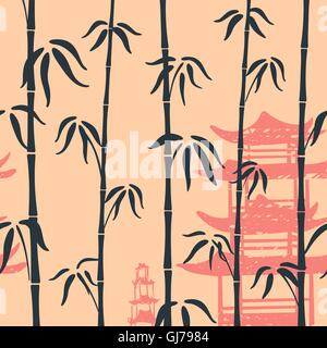 Bamboo Seamless pattern Stock Vektor