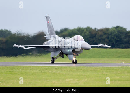 Polnische Luftwaffe F - 16C Fighting Falcon beim RIAT 2016, Royal International Air Tattoo Stockfoto