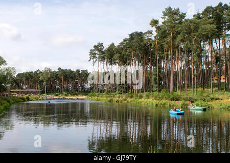 Center Parcs Woburn Wald, neueste Holiday Village Center Parcs UK, befindet sich in Bedfordshire, UK Stockfoto