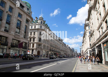 Regent Street, der wichtigsten Einkaufsstraße im Londoner West End Stockfoto