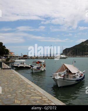 Hafen von Skopelos Stockfoto