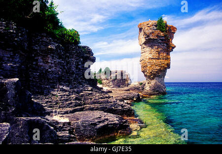 Tobermory Ontario Kanada Flowerpot Island Fathom Five National Marine Park Stockfoto