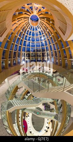 Liverpool Central Library. Atrium und Treppenhaus. Merseyside. Stockfoto