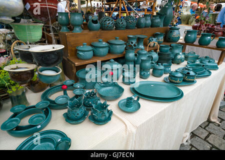 GERA, Deutschland - 29. Mai 2016: Keramik und Töpfe Markt Stockfoto