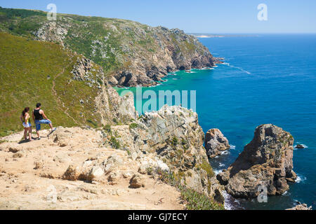 SINTRA, PORTUGAL - 15. Juli 2016: Cabo da Roca ist ein Kap befindet sich in der Nähe von Lissabon bildet den westlichsten Umfang des Festlandes Stockfoto