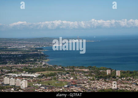 Blick über den Lough von Cave Hill, Belfast Stockfoto