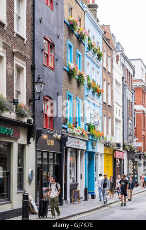 Schnabel Street, Carnaby Viertel Soho, London, England, Vereinigtes Königreich Stockfoto