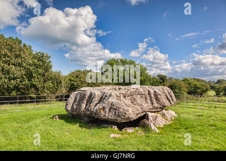 Lligwy Grabkammer, Anglesey, Wales, UK. Stockfoto
