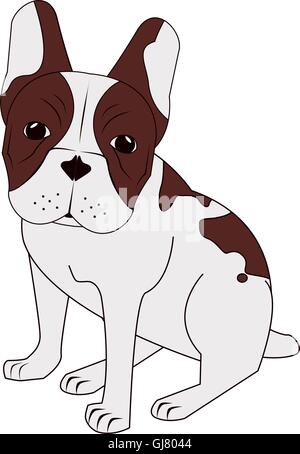 französische Bulldogge-Symbol Stock Vektor