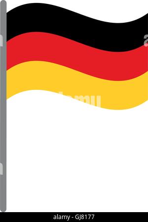 Flagge Farben Deutschland Europa-Symbol Stock Vektor
