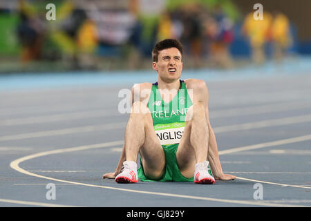 Irlands Mark Englisch nach dem fünften Platz in der Männer 800m Halbfinale 3 am achten Tag der Olympischen Spiele in Rio, Brasilien. Bild Datum: Samstag, 13. August 2016. Bildnachweis sollte lauten: Martin Rickett/PA Wire. NUR ZUR REDAKTIONELLEN VERWENDUNG Stockfoto