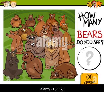 Zählung Spiel Cartoon illustration Stock Vektor