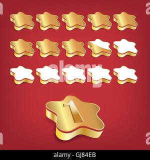 Goldenen Sternen Stock Vektor