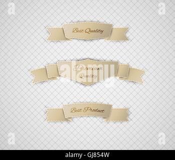 Beige Qualitätssiegel Stock Vektor