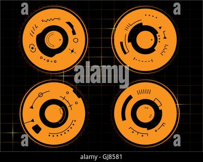Futuristische Benutzeroberfläche HUD Stock Vektor