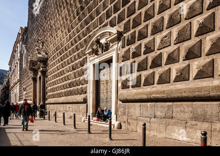 Italien, Neapel: Kirche von Gesù Nuovo Stockfoto