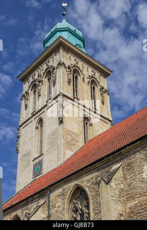 Turm der st.-Martini-Kirche in Münster, Deutschland Stockfoto