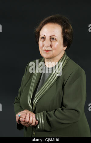 Edinburgh, Schottland. 13. August 2016.  Shirin Ebadi, iranische Anwältin, Autor und Menschenrechtsaktivist beim Edinburgh Book Festival.   Iranischer Schriftsteller und Aktivist Shirin Ebadi beim Edinburgh Book Festival 2016 Stockfoto